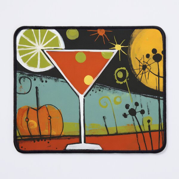 Item preview, Sip Into Halloween Night with a Lime-Garnished Cocktail Pumpkins and Twinkling Stars designed and sold by OlfactoART Studio.
