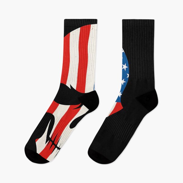 Item preview, Patriotic American Flag Skull Distressed USA Military Freedom Graphic Tee designed and sold by DrawHandArt.