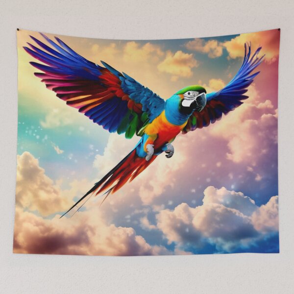 Item preview, Colorful Parrot in the Clouds designed and sold by Zofia Sosnecka.