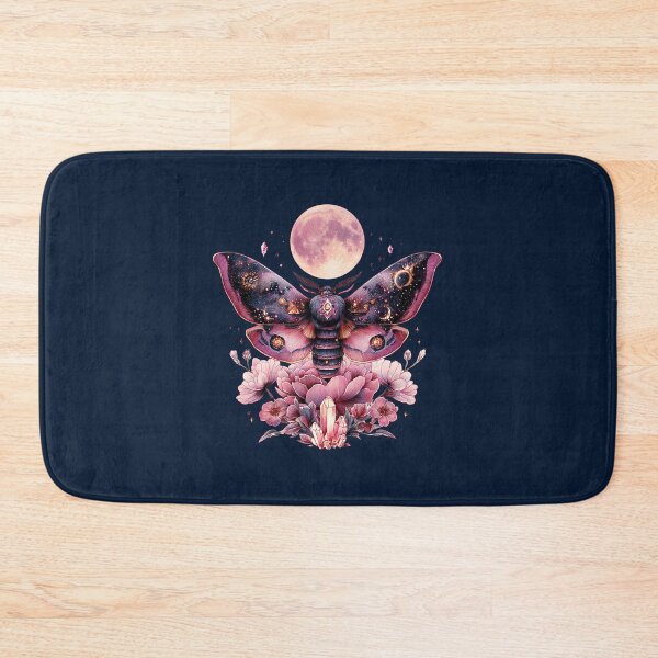 Item preview, Celestial and mystical pink and purple lunar moth designed and sold by FatBirdie.