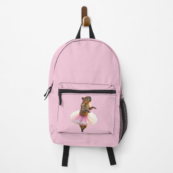 Item preview, Elegant Capybara Ballerina in Pink Tutu – Cute Dancing Capybara Animal Art designed and sold by Dragonfly-10.