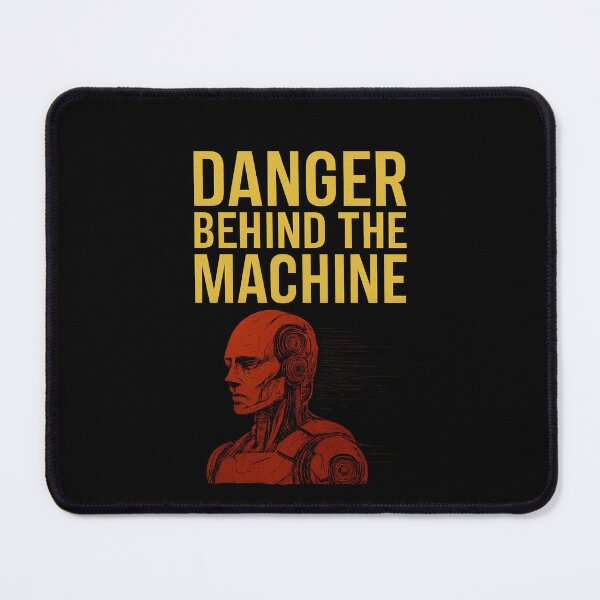 Item preview, Danger Behind The Machine: AI Awareness Art designed and sold by NaphDesigns.