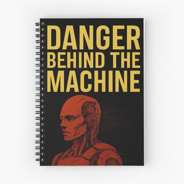 Item preview, Danger Behind The Machine: AI Awareness Art designed and sold by NaphDesigns.