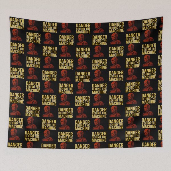 Item preview, Danger Behind The Machine: AI Awareness Art designed and sold by NaphDesigns.