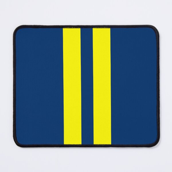 Item preview, Dual Racing Stripes - Large Gap (Yellow - Guardsmans Blue Background) designed and sold by Racing Stripes Only.