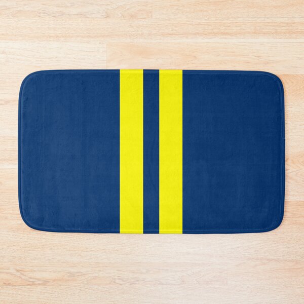 Item preview, Dual Racing Stripes - Large Gap (Yellow - Guardsmans Blue Background) designed and sold by Racing Stripes Only.