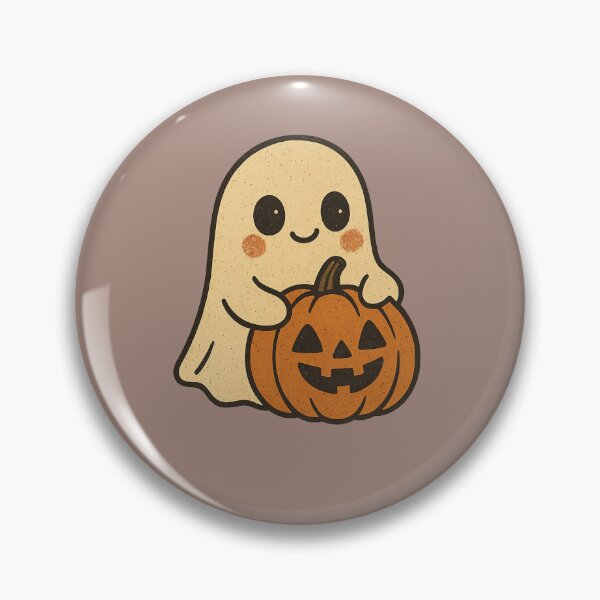 Item preview, Cute Kawaii Ghost with Pumpkin designed and sold by FreshVibe Prints.