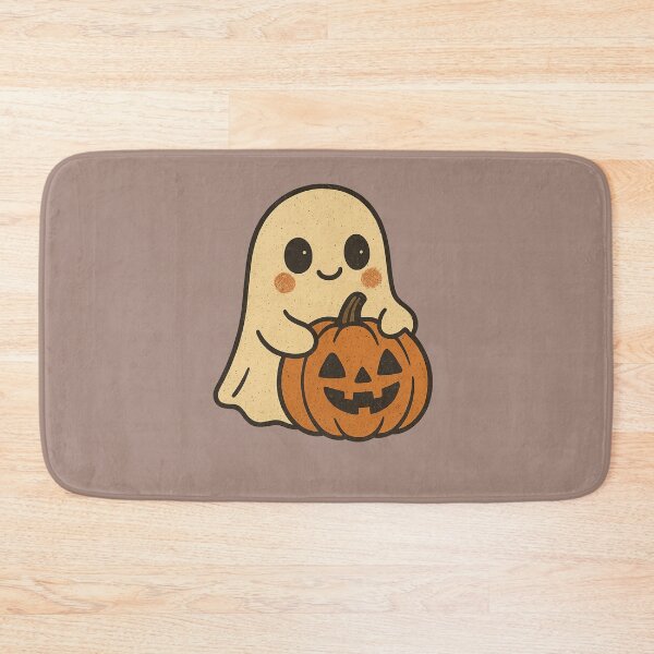 Item preview, Cute Kawaii Ghost with Pumpkin designed and sold by FreshVibe Prints.