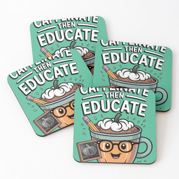 Item preview, Caffeinate Then Educate | Funny Pumpkin Spice Coffee Teacher Design designed and sold by Zeltagold8.