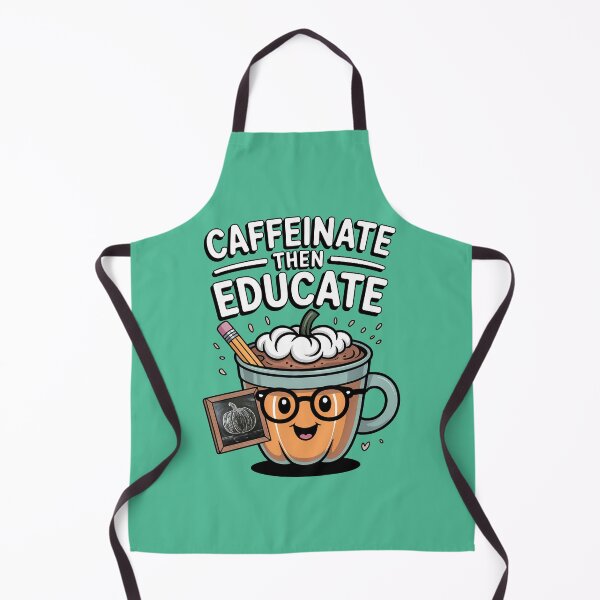 Item preview, Caffeinate Then Educate | Funny Pumpkin Spice Coffee Teacher Design designed and sold by Zeltagold8.