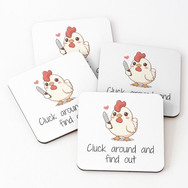 Item preview, Cluck Around and Find Out – Funny Cute Chicken with Knife designed and sold by Not Your Mom's Clipart.