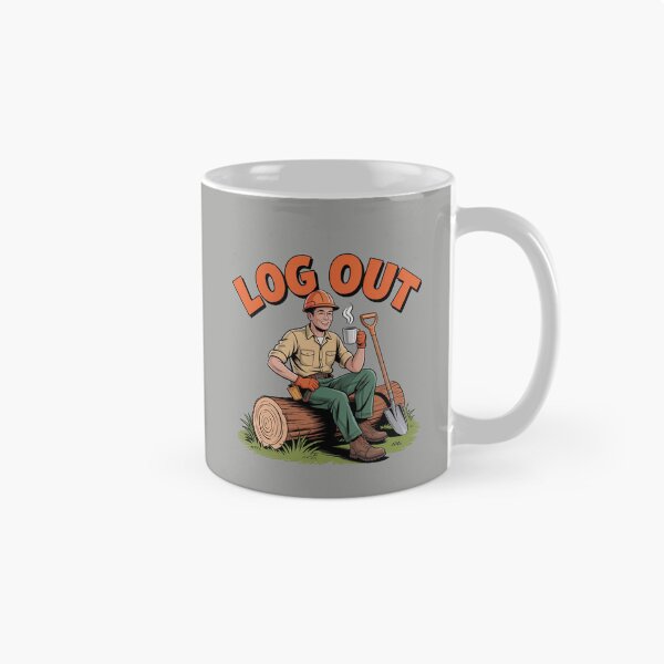Item preview, " Log Out - Funny Toolbox and Coffee  Break" designed and sold by HolisticFurArt.