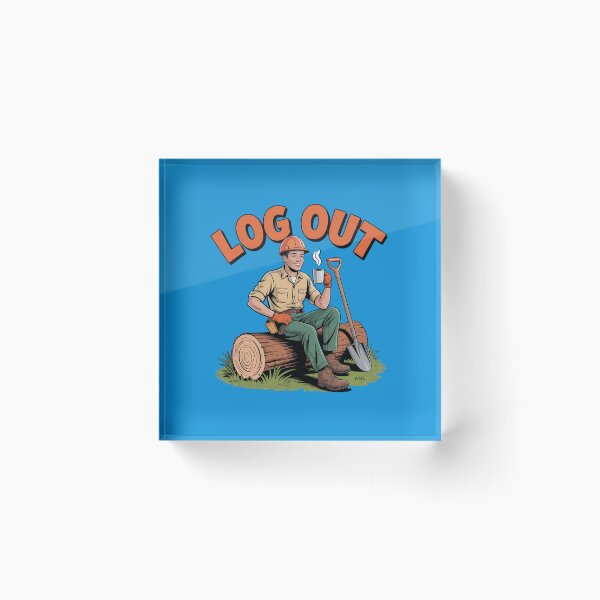 Item preview, " Log Out - Funny Toolbox and Coffee  Break" designed and sold by HolisticFurArt.
