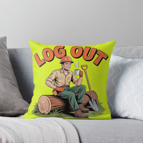 Item preview, " Log Out - Funny Toolbox and Coffee  Break" designed and sold by HolisticFurArt.