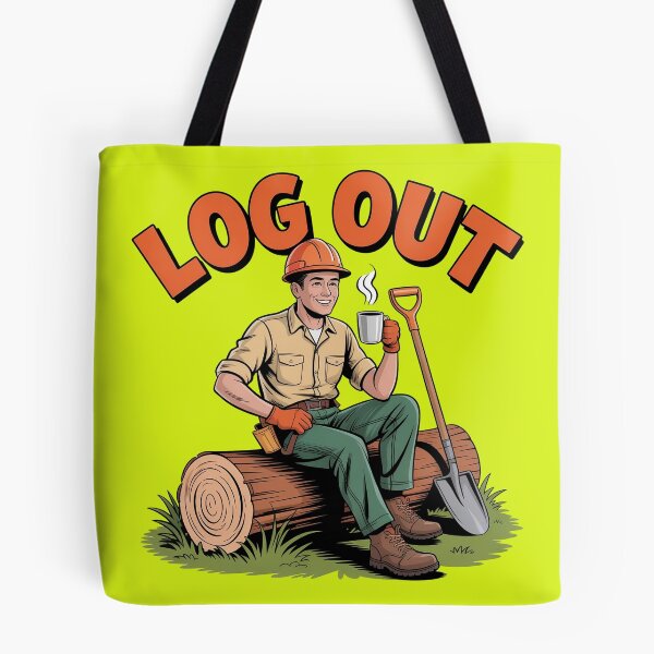 Item preview, " Log Out - Funny Toolbox and Coffee  Break" designed and sold by HolisticFurArt.