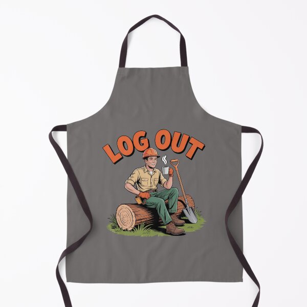 Item preview, " Log Out - Funny Toolbox and Coffee Break" designed and sold by HolisticFurArt.
