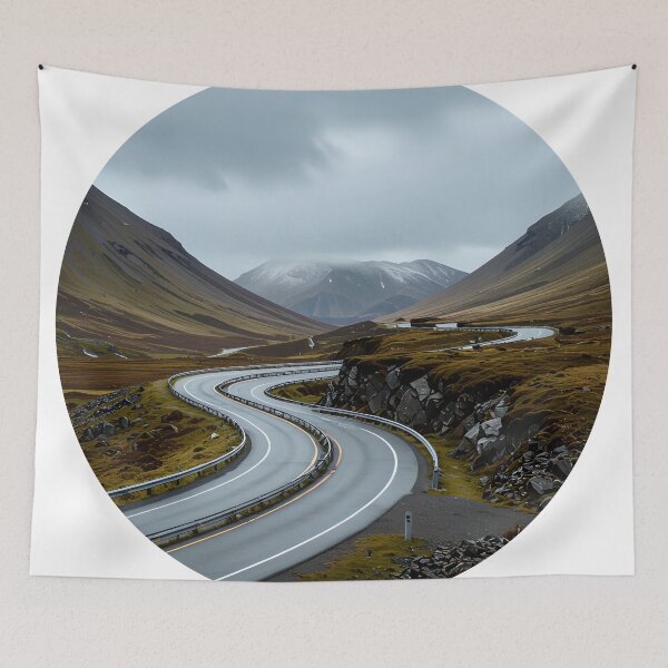 Item preview, round s curve cloudy day scenic design designed and sold by SmashingDeals.