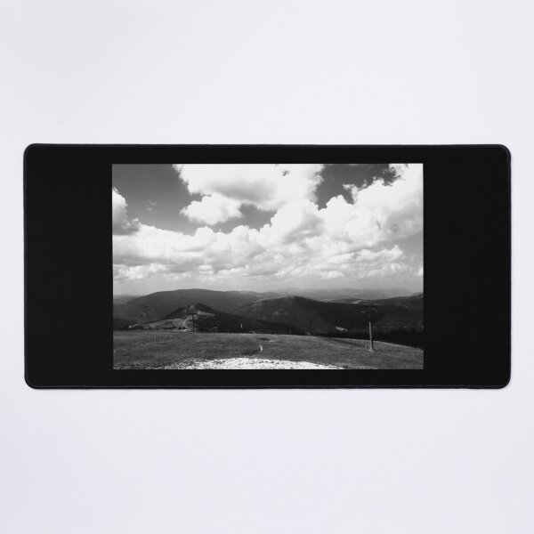 Item preview, View from Frontignano di Ussita with clouds, peaks, ridges, chairlifts designed and sold by Kristina Drozd.