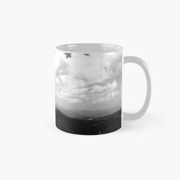 Item preview, View from Frontignano di Ussita with clouds, peaks, ridges, chairlifts designed and sold by Kristina Drozd.