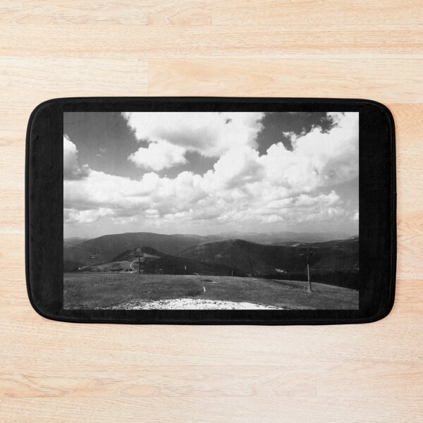 Item preview, View from Frontignano di Ussita with clouds, peaks, ridges, chairlifts designed and sold by Kristina Drozd.