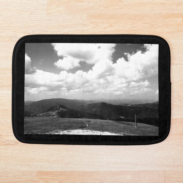 Item preview, View from Frontignano di Ussita with clouds, peaks, ridges, chairlifts designed and sold by Kristina Drozd.