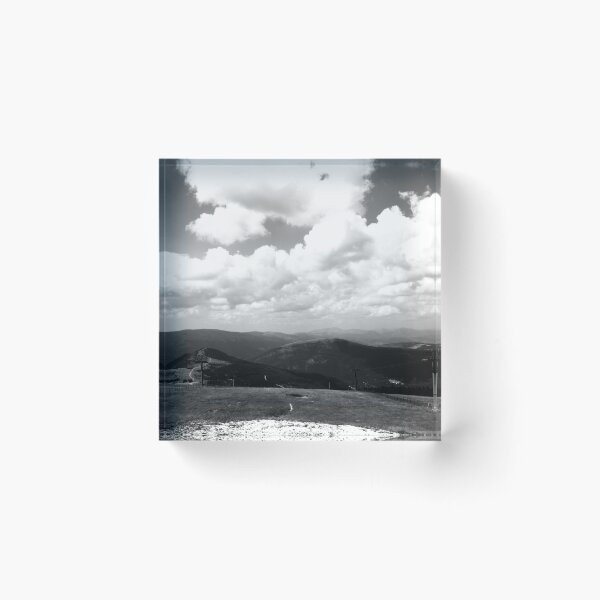 Item preview, View from Frontignano di Ussita with clouds, peaks, ridges, chairlifts designed and sold by Kristina Drozd.