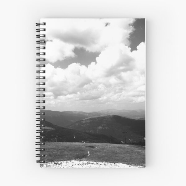 Item preview, View from Frontignano di Ussita with clouds, peaks, ridges, chairlifts designed and sold by Kristina Drozd.