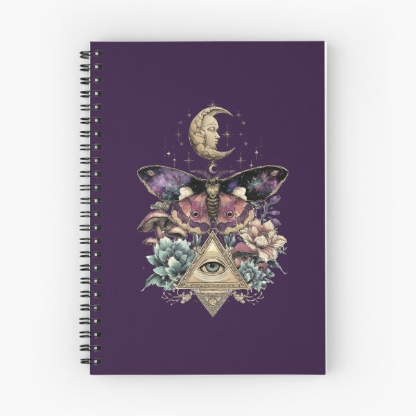Item preview, Celestial and mystical pink and purple lunar moth designed and sold by FatBirdie.