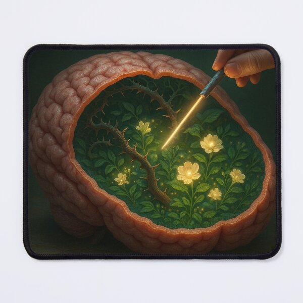 Item preview, Healing Mind Garden – Surreal Brain Art on Growth, Neural Pathways & Transformation designed and sold by Surreal Mind Art .
