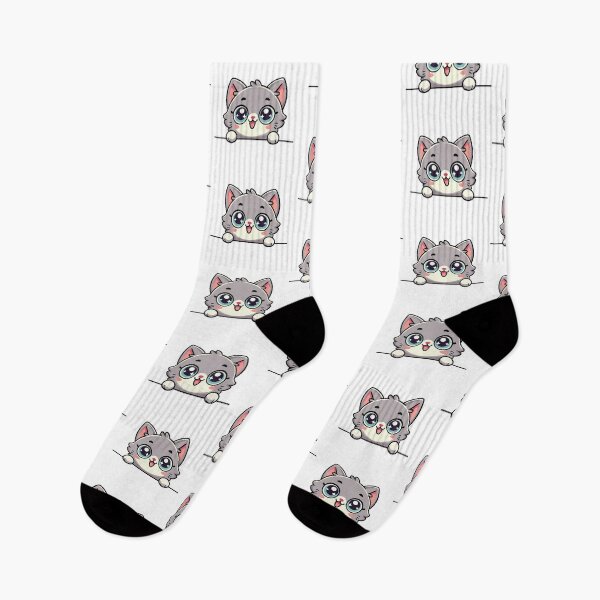 Item preview, Peeking Kawaii Cat | Cute Chibi Kitten Cartoon for Cat Lovers | Wassup Kitty Cat  designed and sold by DigitalFhaiz.