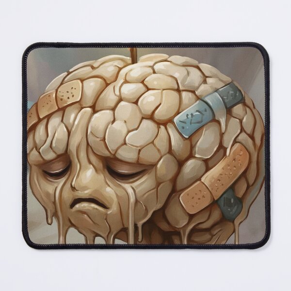 Item preview, Melting Brain Candle – Surreal Art on Mental Health, Burnout & Healing designed and sold by Surreal Mind Art .