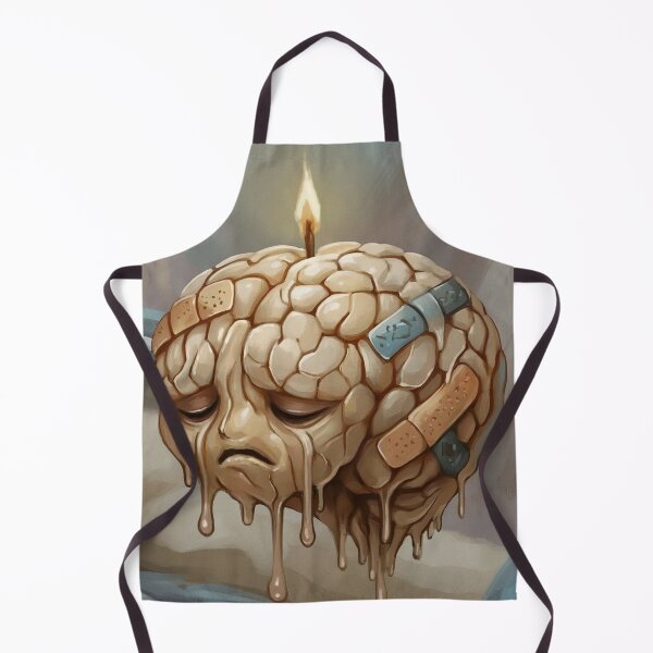 Item preview, Melting Brain Candle – Surreal Art on Mental Health, Burnout & Healing designed and sold by Surreal Mind Art .