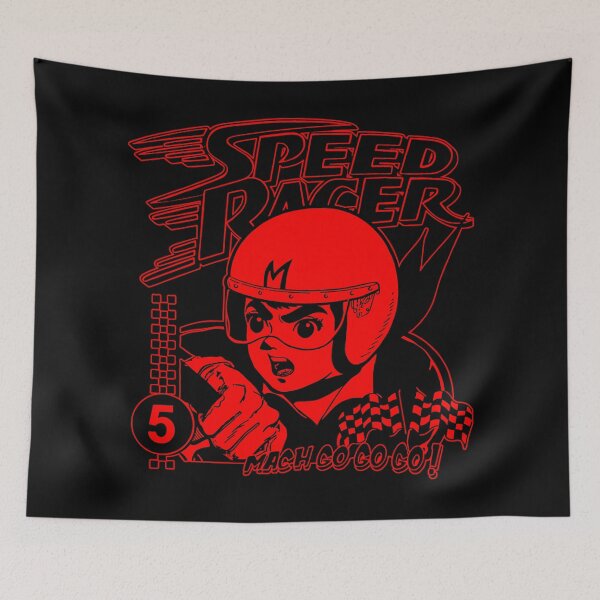 Item preview, Red Silhouette Racing Man designed and sold by billiasbros.