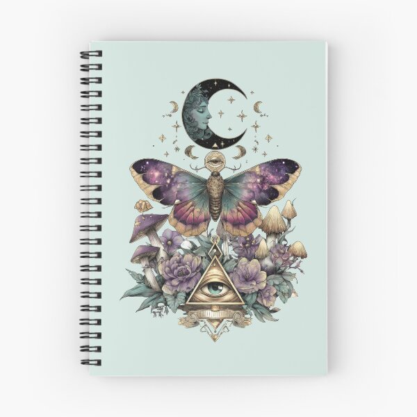 Item preview, Celestial and mystical pink, purple and gold lunar moth designed and sold by FatBirdie.