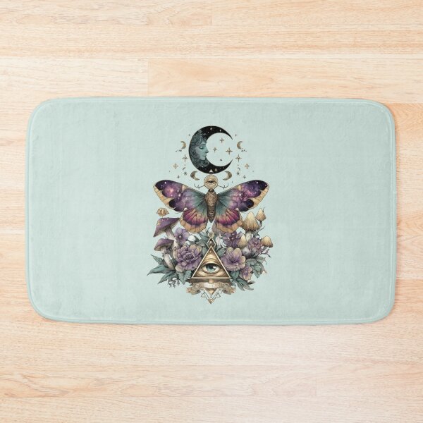Item preview, Celestial and mystical pink, purple and gold lunar moth designed and sold by FatBirdie.