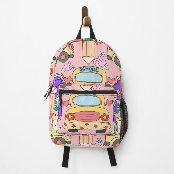 Item preview, Cute School Bus and Supplies Seamless Pattern designed and sold by digitaldemart.