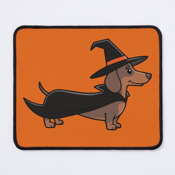 Item preview, Cute Halloween Dachshund in Witch Costume Spooky Wiener Dog Art designed and sold by FreshVibe Prints.