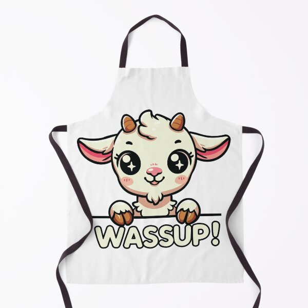 Item preview, Kawaii Goat Saying Wassup | Cute Funny Cartoon Farm Animal Design | Goat Design for Animal Lovers | Kawaii Style Tee designed and sold by DigitalFhaiz.