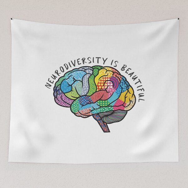 Item preview, Neurodiversity Is Beautiful Rainbow Brain – Autism, ADHD, Awareness Design designed and sold by Autism in Focus.