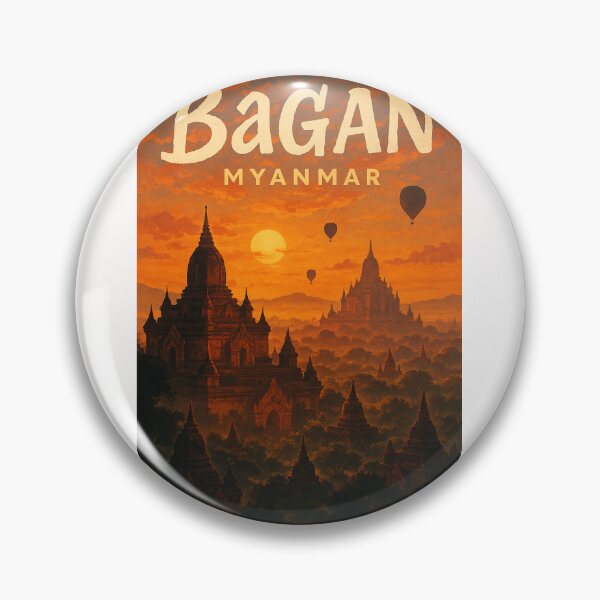 Item preview, Bagan Myanmar Pagodas and Sunset Balloons designed and sold by Places On Earth.