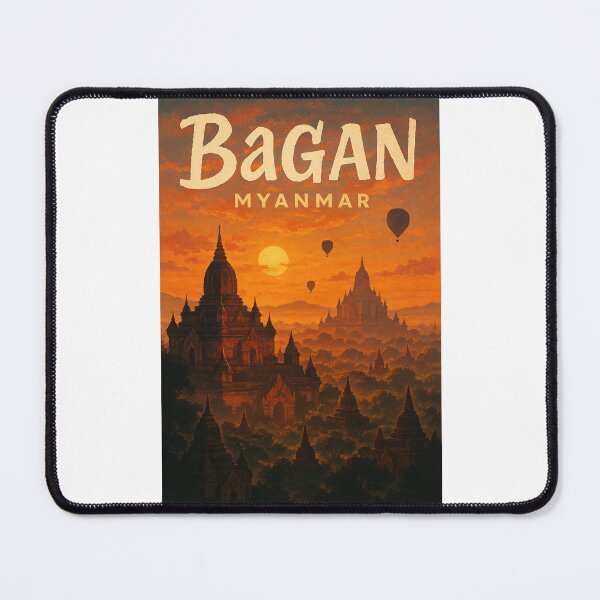 Item preview, Bagan Myanmar Pagodas and Sunset Balloons designed and sold by Places On Earth.