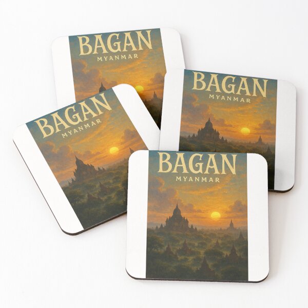 Item preview, Bagan Myanmar Ancient Temples at Sunrise designed and sold by Places On Earth.