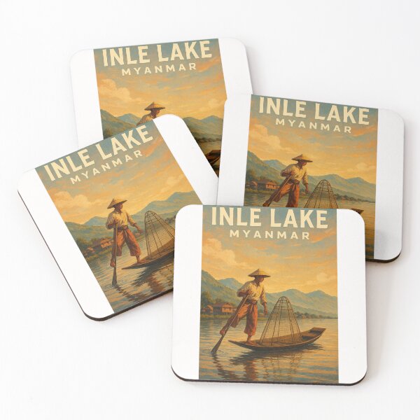 Item preview, Inle Lake Myanmar Leg-Rowing Fisherman Near Village designed and sold by Places On Earth.