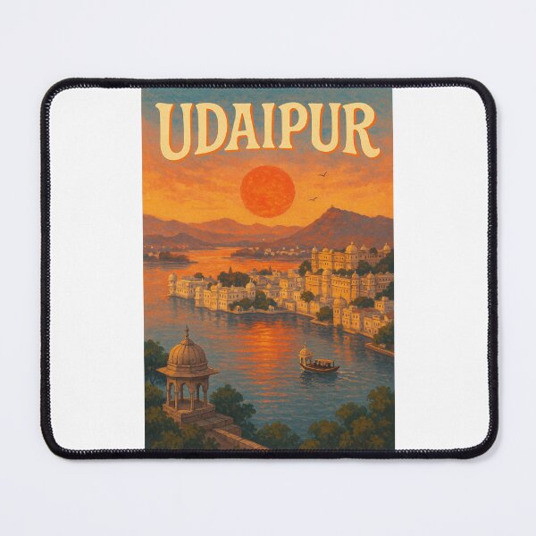 Item preview, Udaipur India Sunset on Lake Pichola and City Palace designed and sold by Places On Earth.
