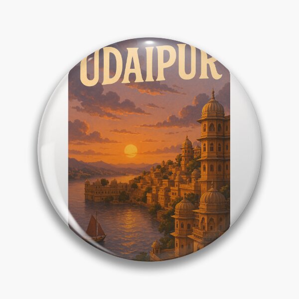 Item preview, Udaipur India Lake Pichola and Cityscape at Sunset designed and sold by Places On Earth.