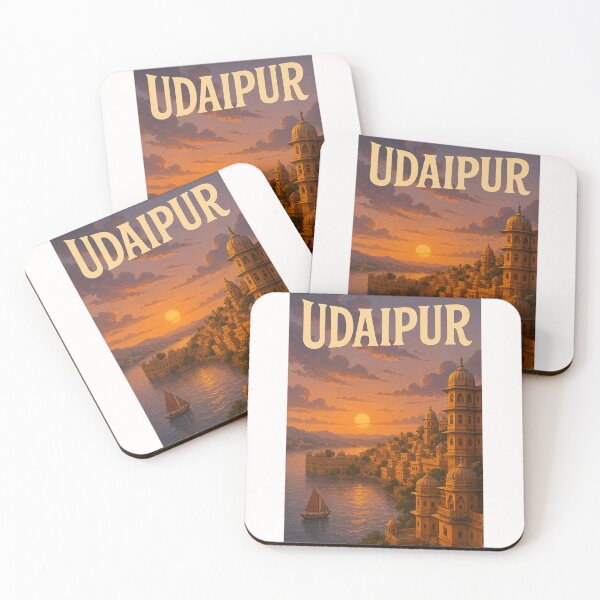 Item preview, Udaipur India Lake Pichola and Cityscape at Sunset designed and sold by Places On Earth.