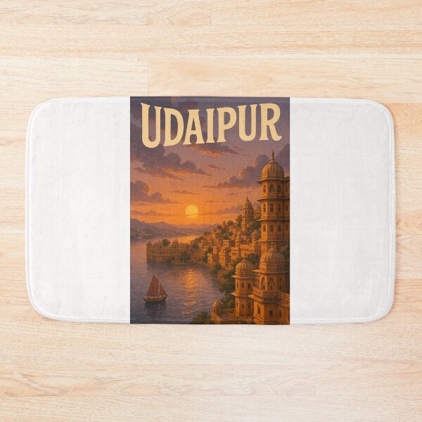 Item preview, Udaipur India Lake Pichola and Cityscape at Sunset designed and sold by Places On Earth.