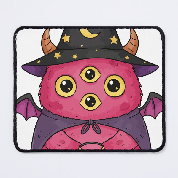 Item preview, Adorable Pink Monster in Witch Hat designed and sold by brexastore.