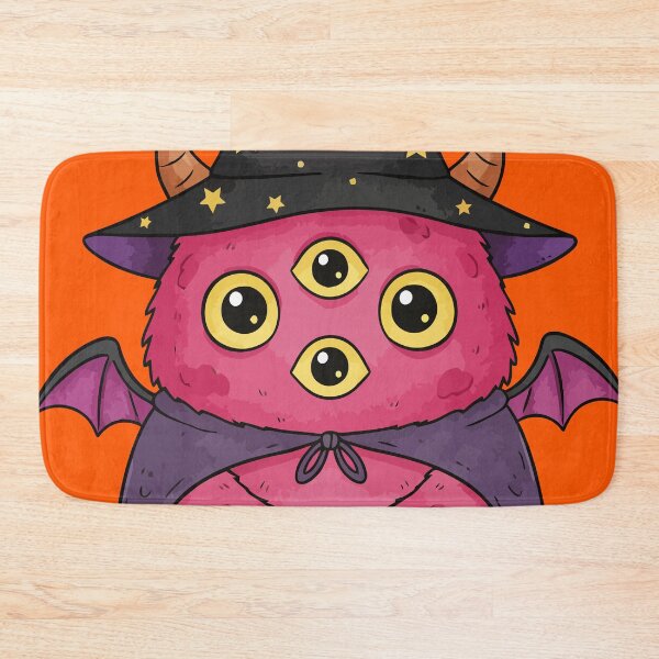 Item preview, Adorable Pink Monster in Witch Hat designed and sold by brexastore.
