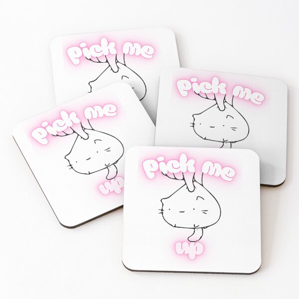 Item preview, Minimalistic Cat Pun Shirt | Pick Me Up Cute Kawaii Cat Tee designed and sold by Fab-Cat.